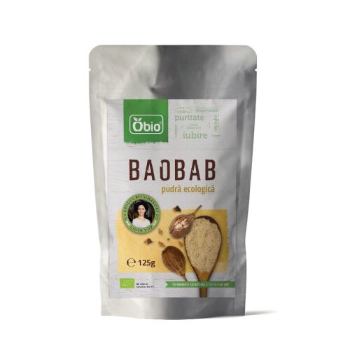 OBio Baobab por 125g, organikus baobab gyümölcs por étrendkiegészítő - Szépség és egészség