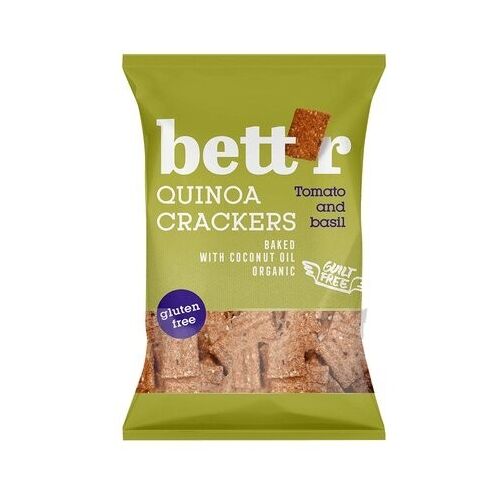 Quinoás, paradicsomos és bazsalikomos keksz, gluténmentes, öko, 100 g Bettr
