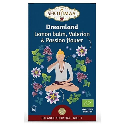 Shotimaa Dreamland Tea citromfűvel, macskagyökérrel és golgotavirággal, 16 tasak - Alkoholmentes ital