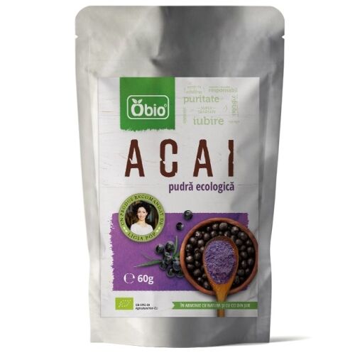 Obio Acai Por 60g, organikus acai bogyó por tasakban - Szépség és egészség