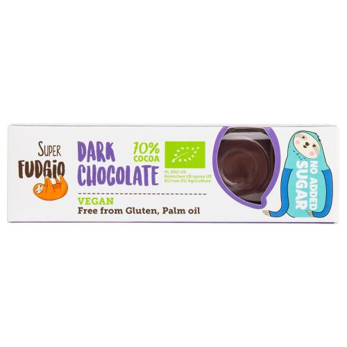 Étcsokoládé tábla hozzáadott cukor nélkül, bio, 40g, Super Fudgio
