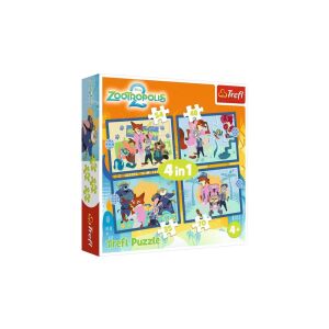 Trefl 4 az 1-ben puzzle (35,48,54,70 db-os) - Zootropolis 2 (34677)