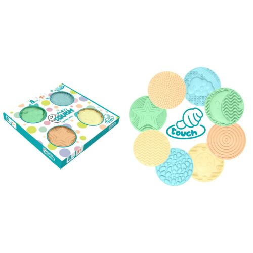 MOCHTOYS Play&amp;Squish szenzorikus szőnyeg -kerek tapilapok 8db PASZTELL 145487819