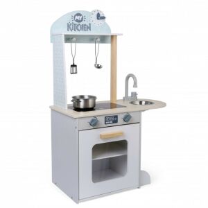 MONI Fa kiskonyha kék 4 db eszközzel szett