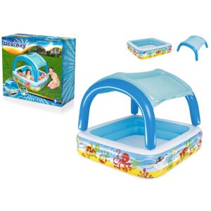 Felfújható medence gyermekeknek tetővel 140 x 140 x 114 cm Bestway 52192 145491961 - Bestway Gyerekmedence & Pancsoló