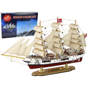 Fából készült hajó gyűjthető csónak vitorlás hajó