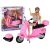 Baba készlet rózsaszín robogón, Fashion Motorcycle baba rózsaszín robogóval és sisakkal