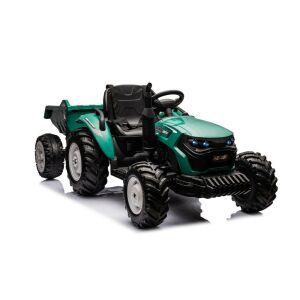 HC-306 akkumulátorral működő traktor pótkocsival Sötétzöld 24V