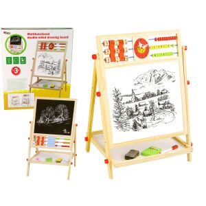 Tablă de desen educațional din lemn 2in1 145508474 - Planșe de desen