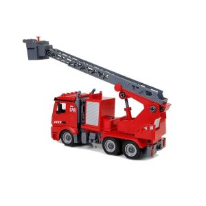 DIY Firetruck 2 az 1-ben készlet Kivehető emelők Csavarhúzó Hang Fényeffektusok Sisak