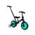 Lean Bike 3 az 1-ben fekete-zöld átalakítható tricikli tolókarral, ferde nézet