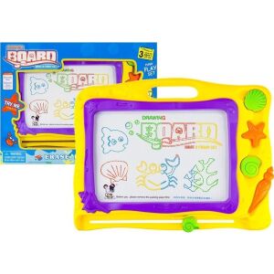 Rajztábla pecsétekkel és színes háttérrel. 