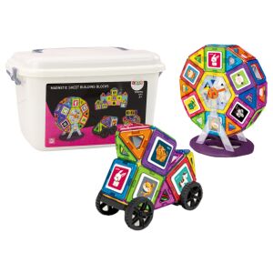 Mágneses blokkok halmaza tokban, malom kerekes épületei 118 El