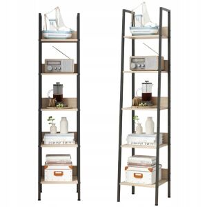 Industrielles Hochregal, hellbraun, 5 Fachböden, skandinavischer Stil, 170 cm