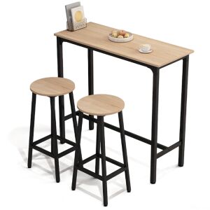 SET BAR Masă de bucătărie + 2 scaune Stil industrial modern loft 145535848 - Mobiliere