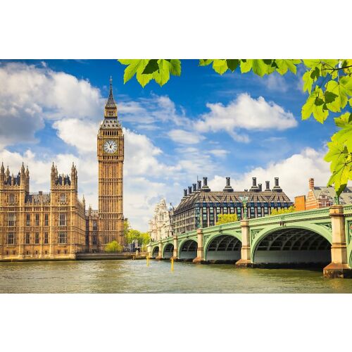 Big Ben tapéta, a londoni ikonikus óratorony tavasszal - Tapéta
