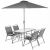 Újszerű! - S.Garden Kerti bútor szett asztal + 4 szék napernyővel #szürke 145541722