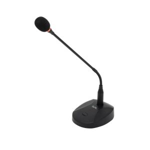 SAL M13 asztali mikrofon, professzionális, LED üzemjelző és fénygyűrű, kardioid irány karakterisztika, XLR csatlakozó, elemes tápellátás