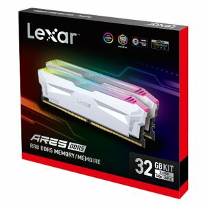 Lexar ARES DDR5 32GB (kit 2x16GB) UDIMM 6400MHz CL32 XMP 3.0 - RGB, Radiator, Alb
