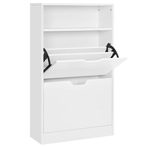 Ormar za cipele s 2 pretinca,  60 x 24 x 102 cm, bijele boje | VASAGLE 145562864 - Namještaj za predsoblje