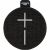 Elölnézet a fekete Ultimate Ears Miniroll hordozható Bluetooth hangszóróról fehér plusz jellel