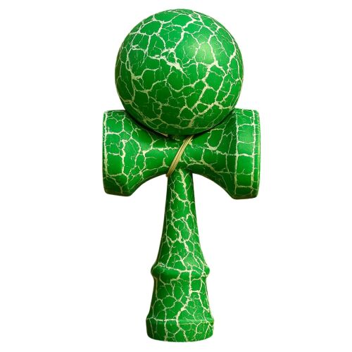 Macvi® professzionális fa kendama, CRACK modell, 18 cm, zöld/fehér színben 145574809