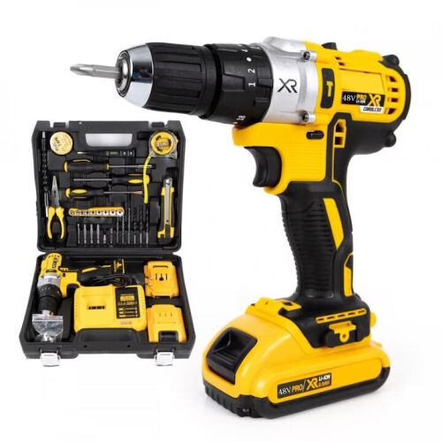 DIY fúrókészlet, 2 x 48 V-os akkumulátor és 30 tartozék 145574851