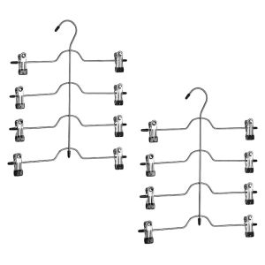 Macvi® szoknya- és nadrágtartó, 4 szintes tartó, erős fém, helytakarékos, 37,5x32,5 cm, 37,5x32,5 cm.