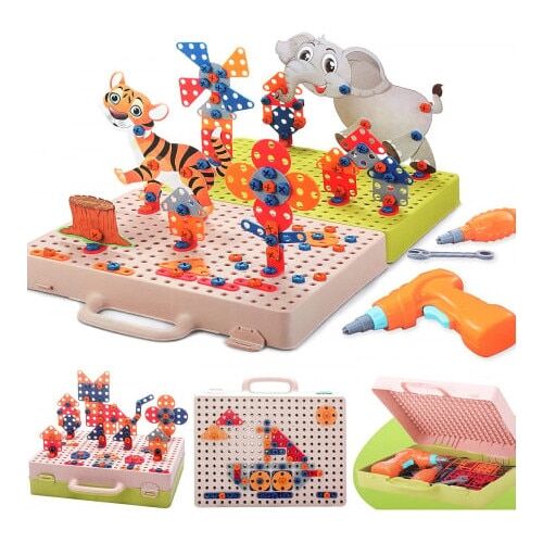 Montessori Macvi® 2025 Montessori oktató játék, Varázslatos Bormasina 331 darabból, kreativitás és STEM készségek fejlesztése, ajándék 3-9 éves korú gyermekeknek. 145575386