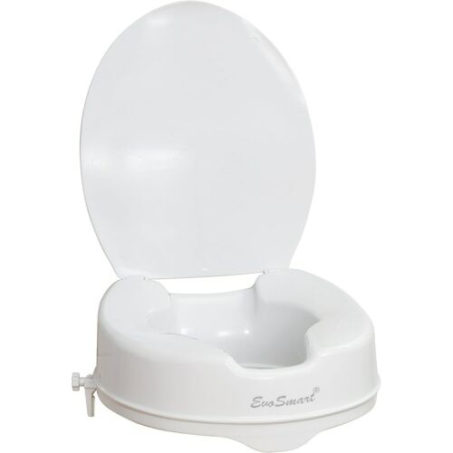 WC-emelő Macvi® 15 cm-es fedéllel, univerzális bilincs, 210 kg-os teherbírással, bármilyen WC-vel kompatibilis, fehér színű 145575406