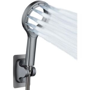 Macvi® zuhanyfej állítható fúvókával, sokoldalú rugalmassággal, többféle szórásmóddal, szürke kivitelben