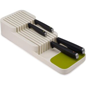 Macvi® Késes fióktartó kompakt szervező biztonságos tárolás tartós anyag ergonomikus kialakítás fokozott stabilitás helytakarékos, helytakarékos, fehér