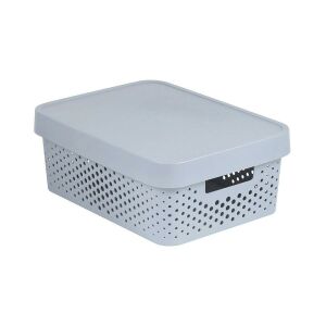 Curver Infinity kosár fedéllel 11 l világosszürke 145597031 - Tárolás & Rendszerezés