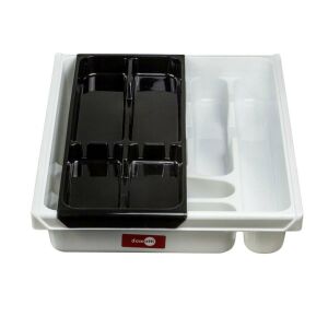 Domotti Double evőeszköztartó fekete-fehér 145598287 - Konyha & Étkezés