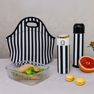 Ambition Ribs Neoprén Uzsonnás táska csíkos 145598529 - Uzsonnás táska