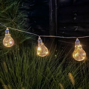 Patio napelemes kerti fényfüzér 3.8 m villanykörte 145600519 - Fényfüzér