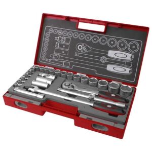 Fortum DUGÓKULCS KÉSZLET 1/2", 27DB, 61CRV5 4700014 145614133 - Kézi szerszám