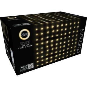 Karácsonyi Fa Lámpák Fényfüggöny Kültéri/Beltéri 400 Led Ww 200X200Cm Távirányítóval Meleg Fehér 145630196 - Fényfüzér