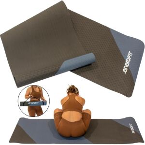 Jóga És Fitnesz Szőnyeg Tpe Csúszásgátló Fekete És Kék Enero Fit