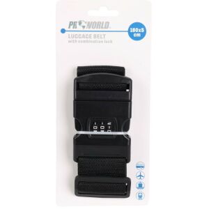 Univerzális Biztonsági Pánt Bőröndönhez 180X5Cm Proworld Kóddal, Fekete