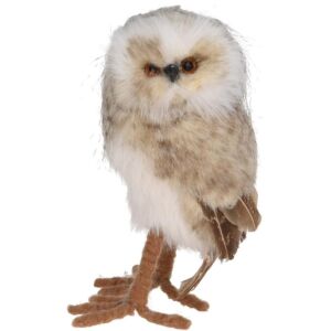 Dekoratív Bagoly Balra Álló 17Cm Barna