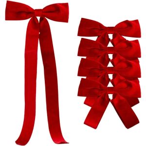 Piros Díszítő Masni 2X19X48Cm 4 Db Csillámból 145630873 - Edelman