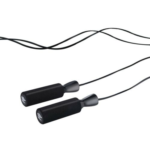 Umbro Speed Rope 304cm közelről. Fekete ugrókötél habszivacs fogantyúkkal edzéshez. - Umbro
