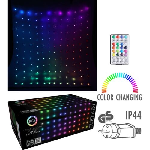 Karácsonyi Fa Fényfüggöny Kültéri/Beltéri 144 Led Rgb 120X120Cm Távirányítóval Többszínű 145631528