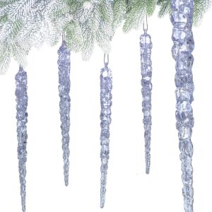 Irizáló Jégcsapok Függő Dekoráció 30 Cm 4 Db 145631683 - Szezonális dekoráció