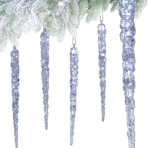 Irizáló Jégcsapok Függő Dekoráció 30 Cm 4 Db