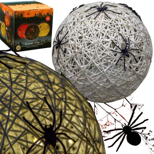Dekoratív Led Gömblámpa Pókkal 15 Cm Halloween Fehér 145631722