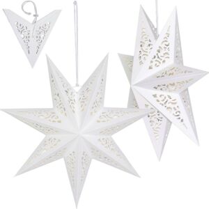 Papír Dekorációs Csillag 45Cm 7 Karú Fehér 145631768 - Karácsony