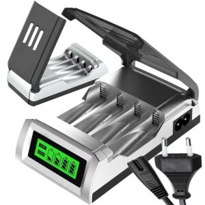 Gyors akkumulátor-töltő AA és AAA akkumulátorokhoz