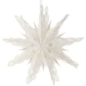 Dekoratív Csillag Hópehely Akadályos Papír 75Cm Fehér 9 Karu